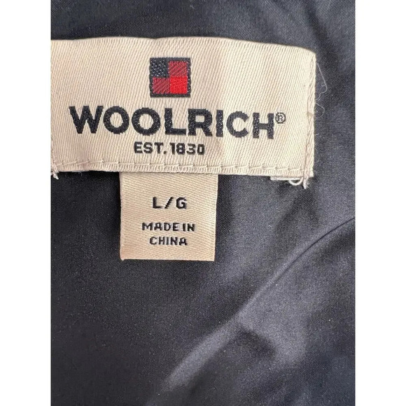 Woolrich Down Filled Black Gray White Plaid Quilted Puffer Vest Size LARGE - Picture 7 of 10